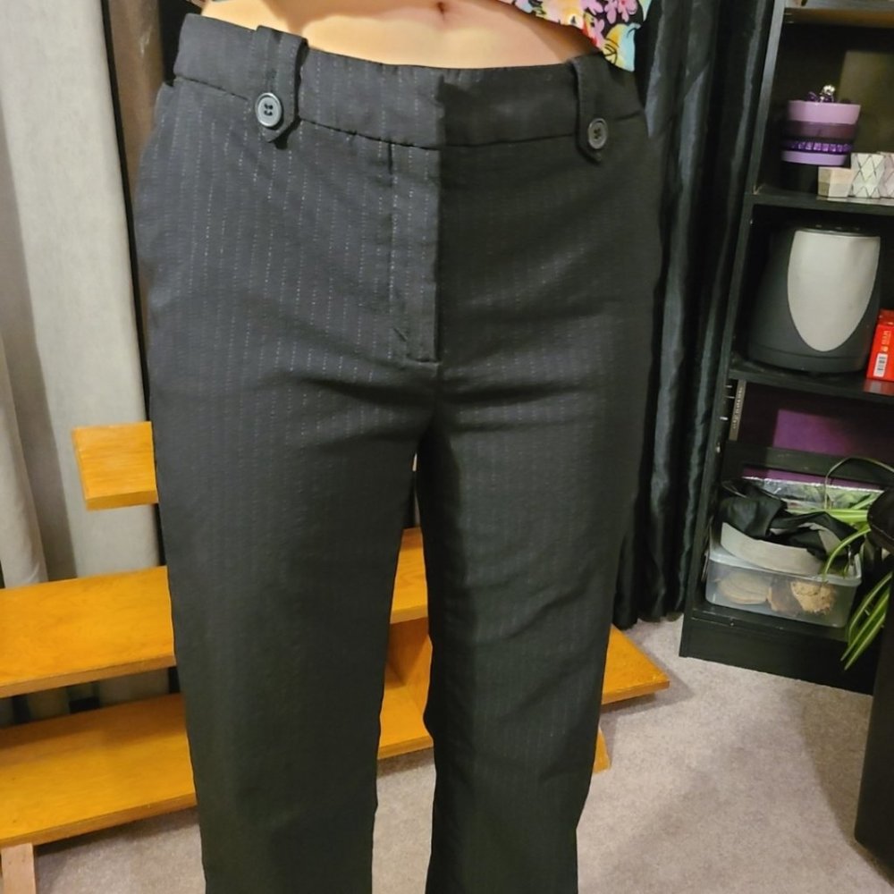 Black Pinstripe Pants